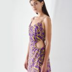 Γυναικείο Φόρεμα Midi Με Ανοίγματα Εμπριμέ - Cemeli