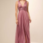 Φόρεμα Maxi Με Σκίσιμο Old Pink - Armante