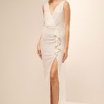 Φόρεμα Maxi Με Παγιέτα Λευκό - Andrea
