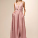 Φόρεμα Maxi Σατέν Old Pink - Melody