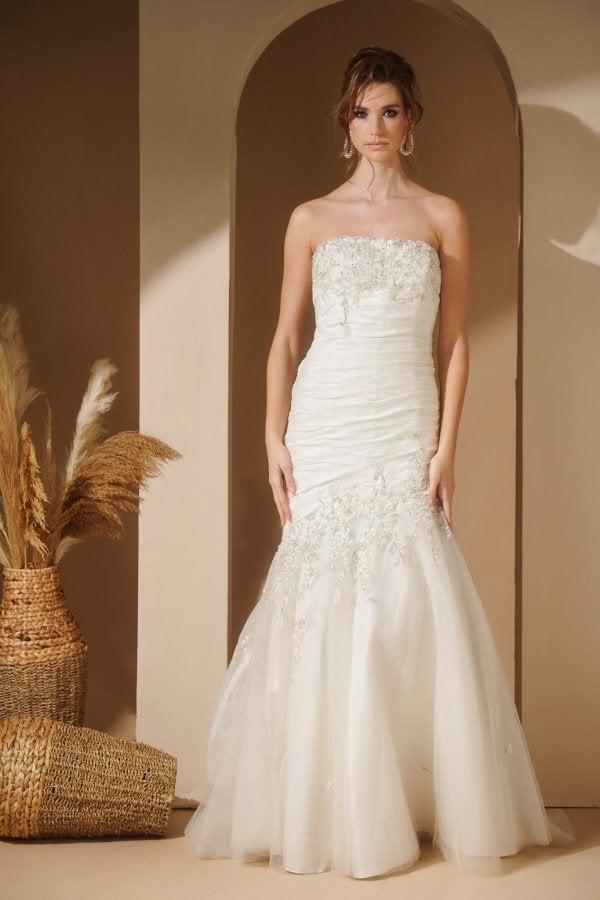 Φόρεμα Bridal Στράπλες Ιβουάρ - Calliope