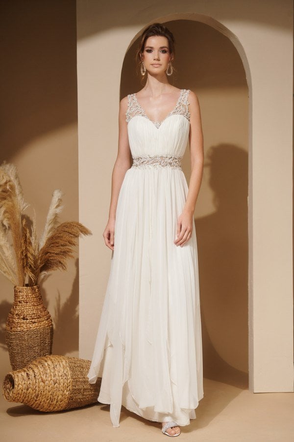 Φόρεμα Bridal Με Layers Ιβουάρ - Avra