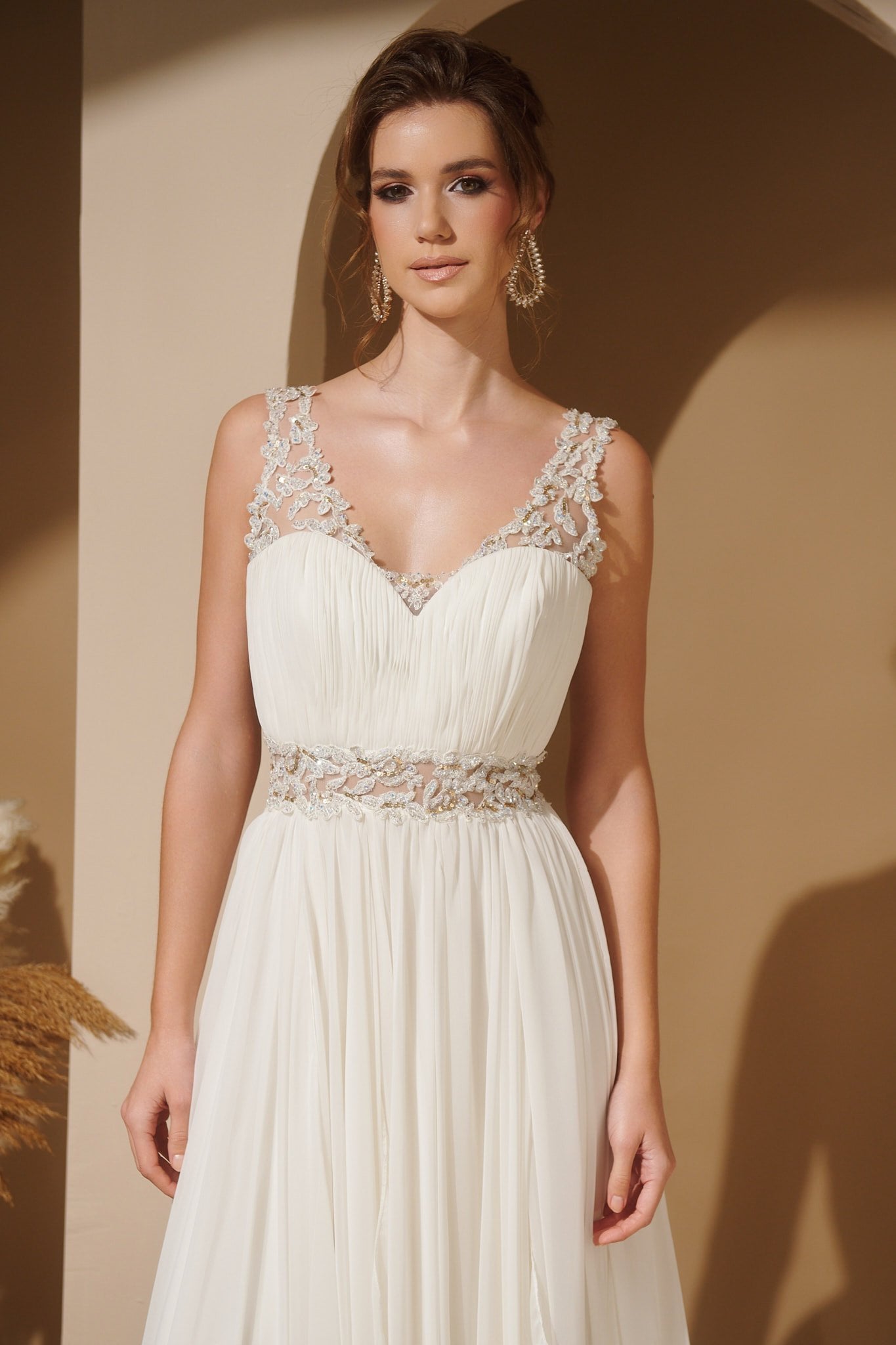 Φόρεμα Bridal Με Layers Ιβουάρ - Avra
