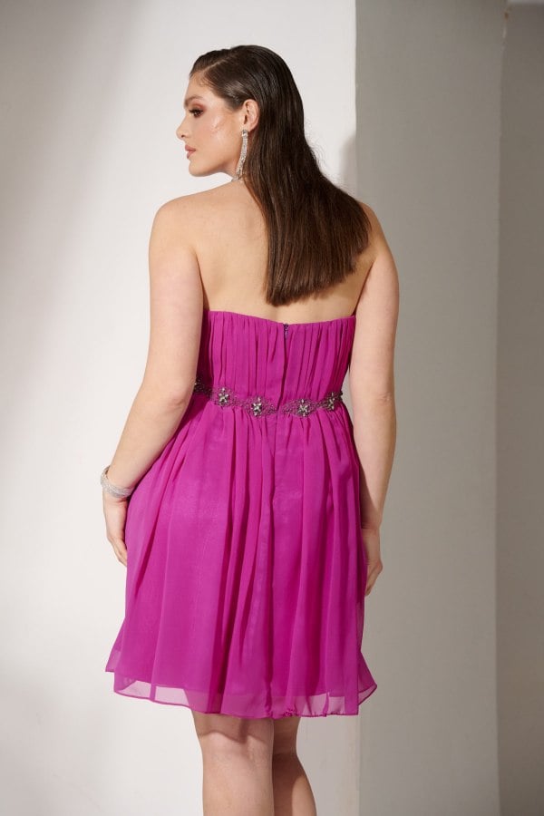 Γυναικείο Φόρεμα Strapless Φούξια - Violette