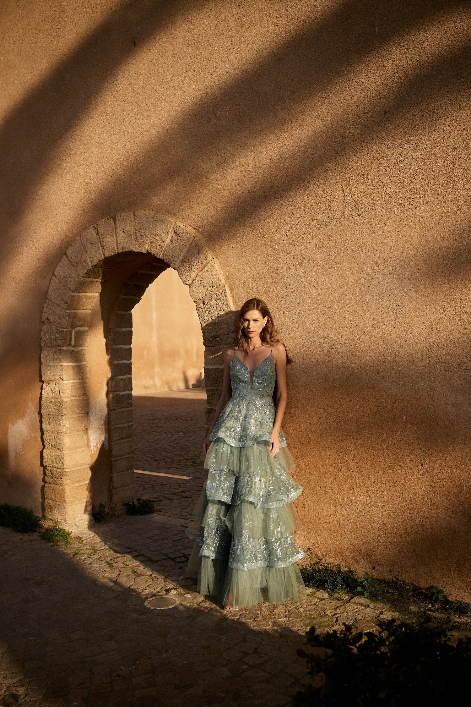 Τούλινο Φόρεμα Maxi Με Layers Glitter Και Παγιέτες Μέντα - Mazie - Image 10